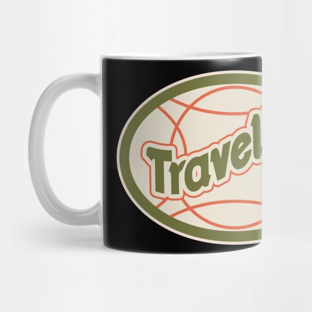 Retro Traveder Badge - Vintage backpacker Sticker - Classic Travel Illustration by Boogosh